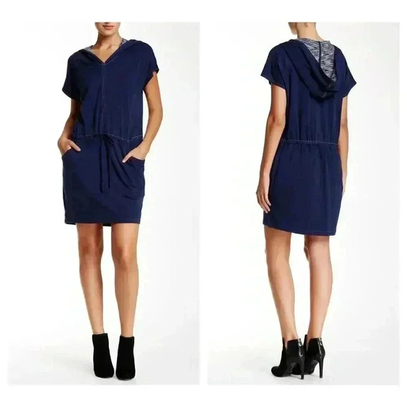 Max Studio Dresses & Skirts - Max Studio Hooded Shift Dress Indigo Size Medium